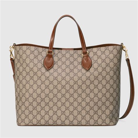 gucci brown diamante xl supreme tote|Gucci GG Supreme Tote Bag, Brown .